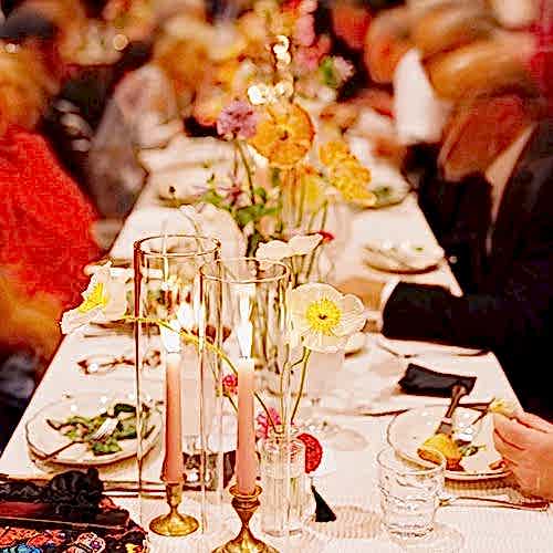 wedding reception dining table