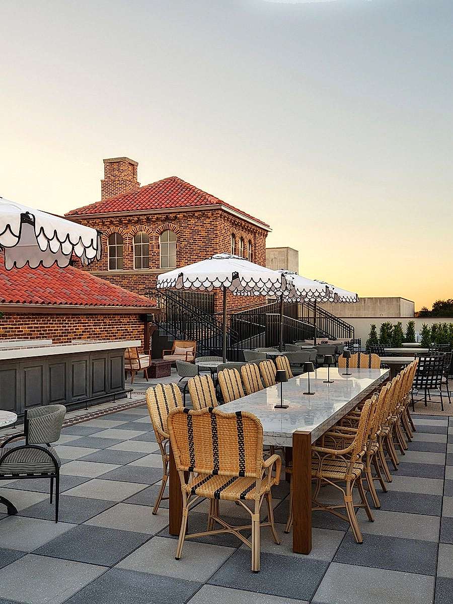 Rooftop communal table